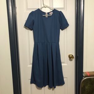 LulaRoe Solid Blue Amelia Medium